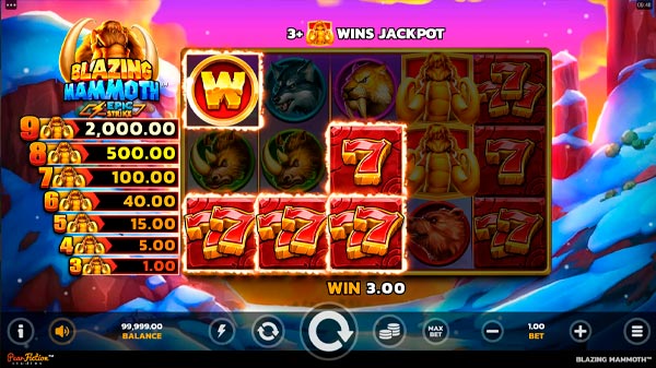 Blazing Mammoth Slot Win